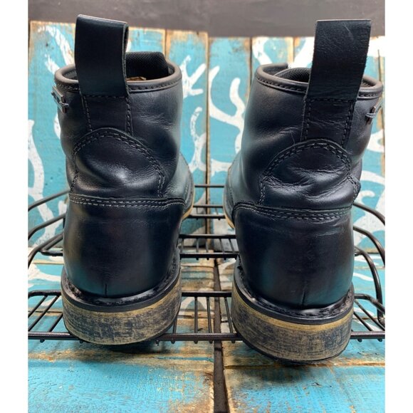 VTG Harley Davidson Motorcycles Ankle Chukka Leather Boots Sz 9M Dark Gray main image 5